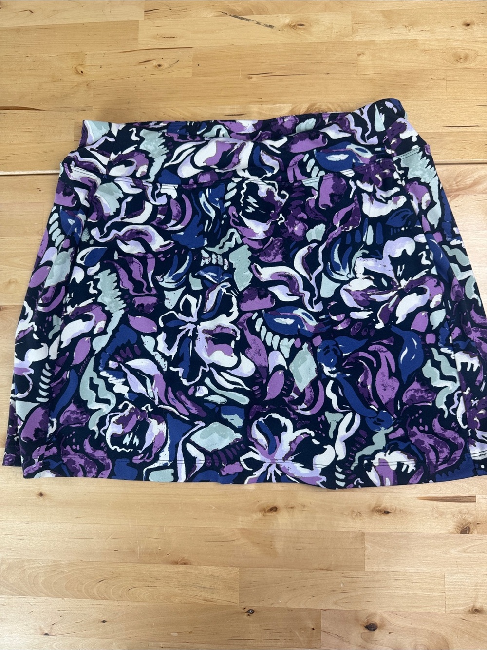 Title Nine Dream Swing Skort Hokulani Purple Blue Floral Size M - Picture 2 of 10